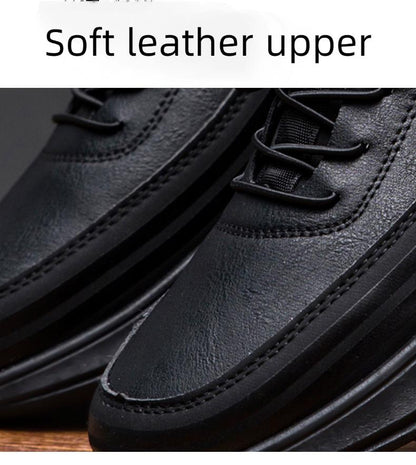 Autumn and Winter Leather Low-top Casual Sneakers