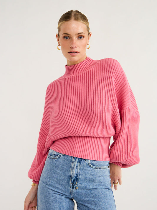 Fall Knit In Strawberry&Cream