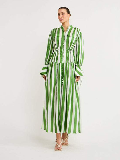 Audrey Dress In Amalfi Stripe