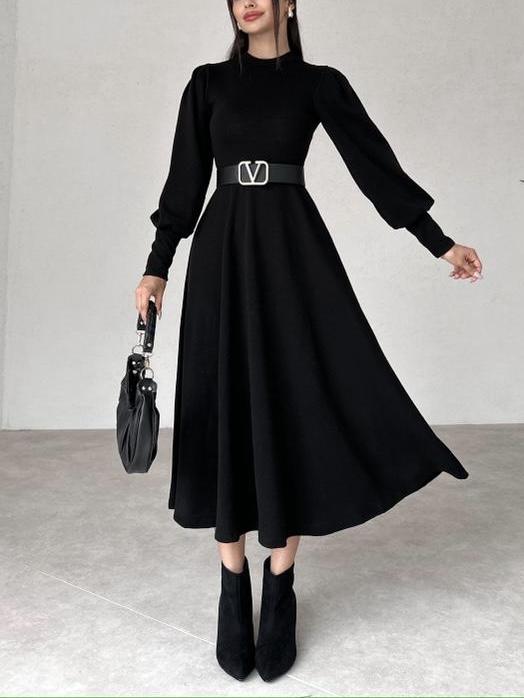 Fall&Winter Cuff Detailed Midi Dress