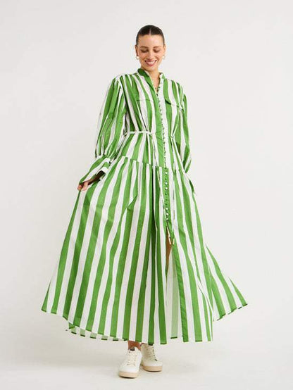 Audrey Dress In Amalfi Stripe