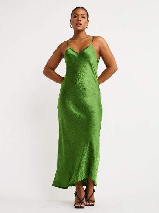 Slip Dress In Winter Pine