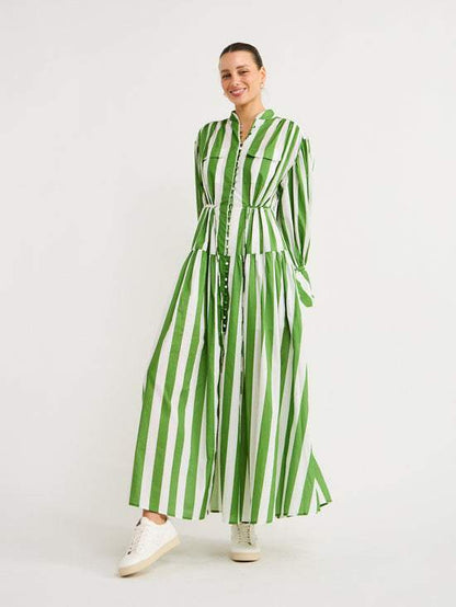 Audrey Dress In Amalfi Stripe