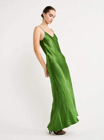 Slip Dress In Winter Pine