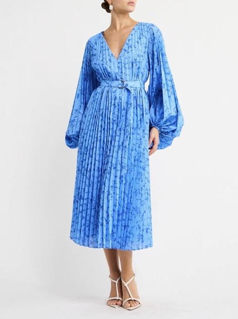 Dress In Blue Iris Print