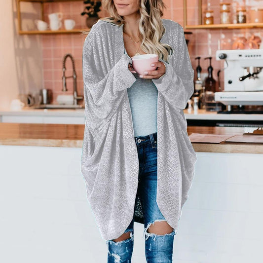 Fashion loose knit cardigan jacket