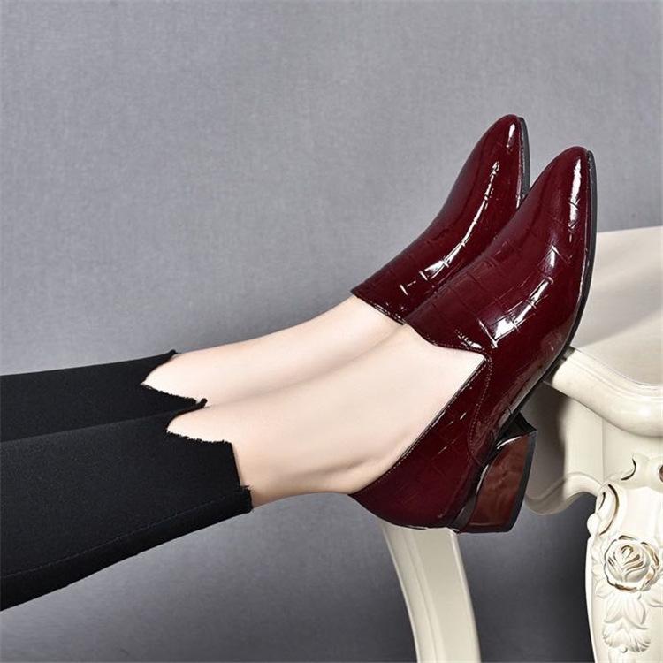 All-match Leather Side Zipper Shoes