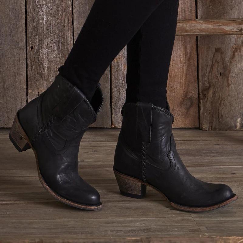 Mid-Calf Round Toe Slip-On Casual Boots