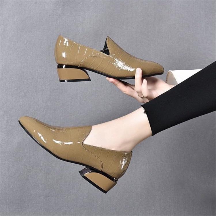 All-match Leather Side Zipper Shoes